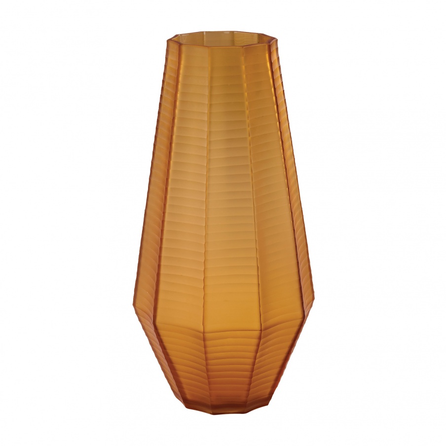 Vase Stacked Glass Cuts Vase Dimond Home