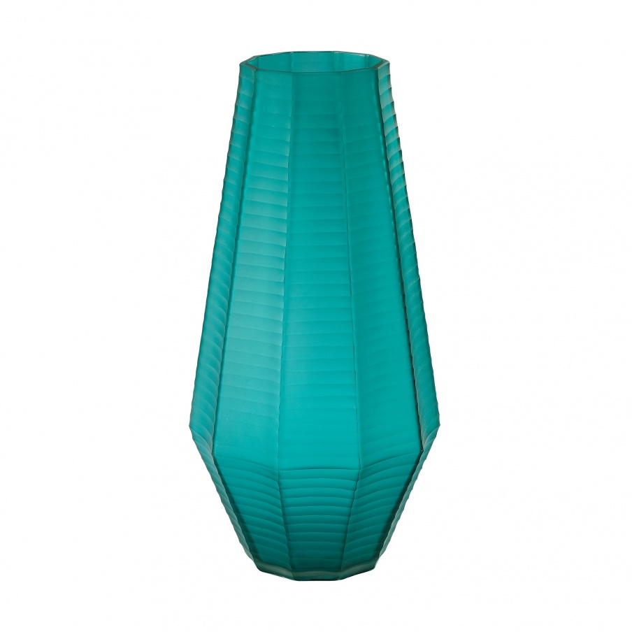 Vase Stacked Glass Cuts Vase Dimond Home
