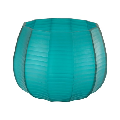 Vase Stacked Glass Cuts Low Vase