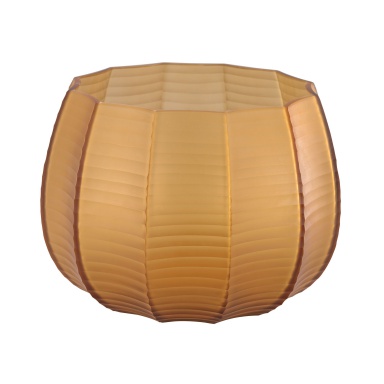 Vase Stacked Glass Cuts Low Vase