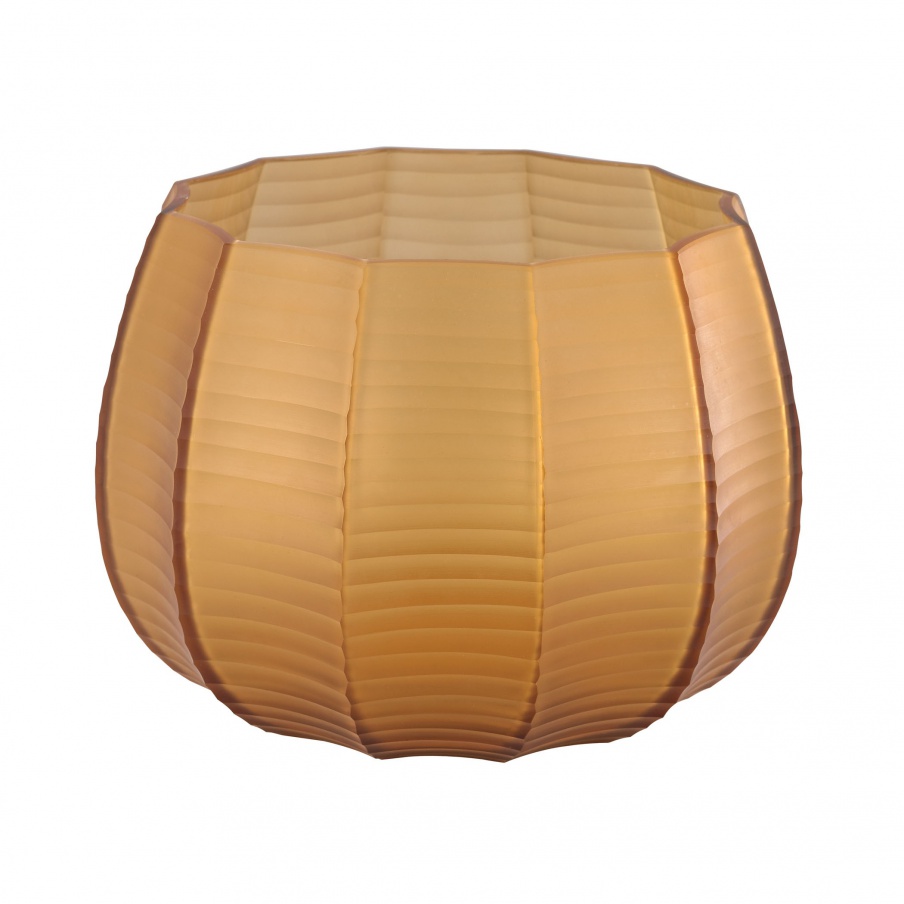 Vase Stacked Glass Cuts Vase Low Dimond Home