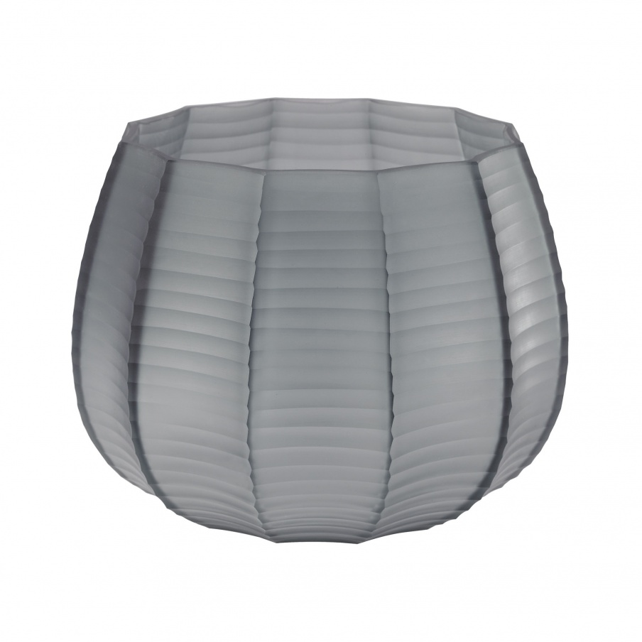 Vase Stacked Glass Cuts Vase Low Dimond Home