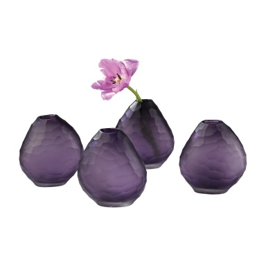 Vase Pebble Cut Vases - Purple
