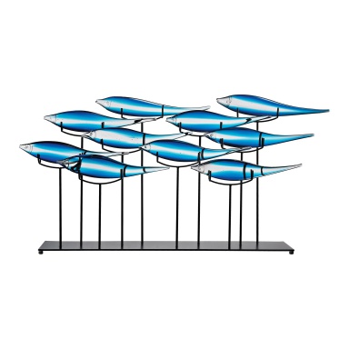 Zubehör Tultui Ice Blue 22-Inch Glass and Metal Table Art - Large