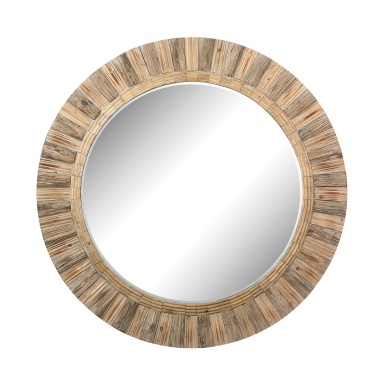 Wandhalter Oversized Round Wicker Mirror