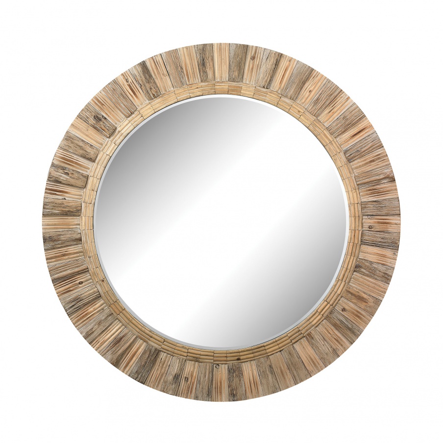 Wandhalter Oversized Round Wicker Mirror Dimond Home
