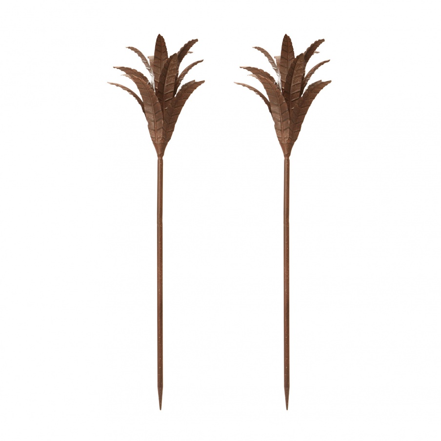 Zubehör Rust Iron Leaf Stem - Set Of 2 Dimond Home