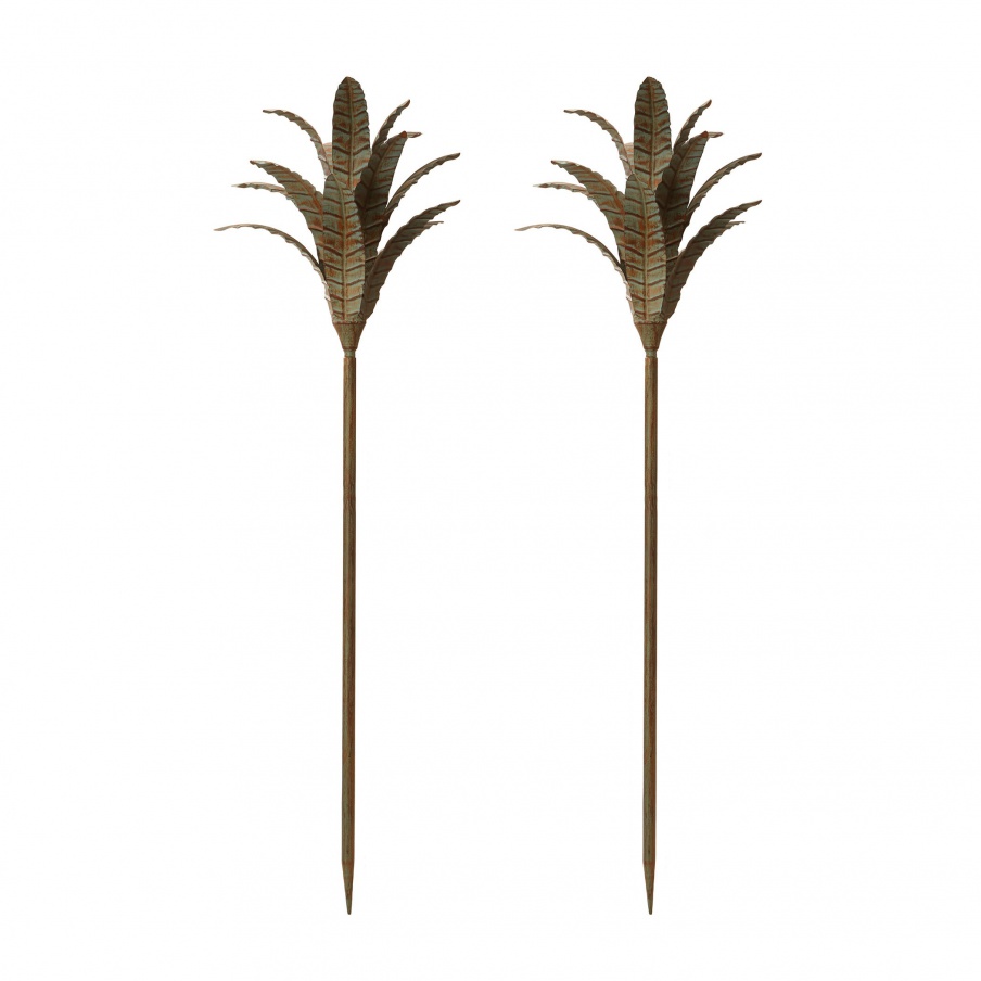 Zubehör Patina Iron Leaf Stem - Set Of 2 Dimond Home