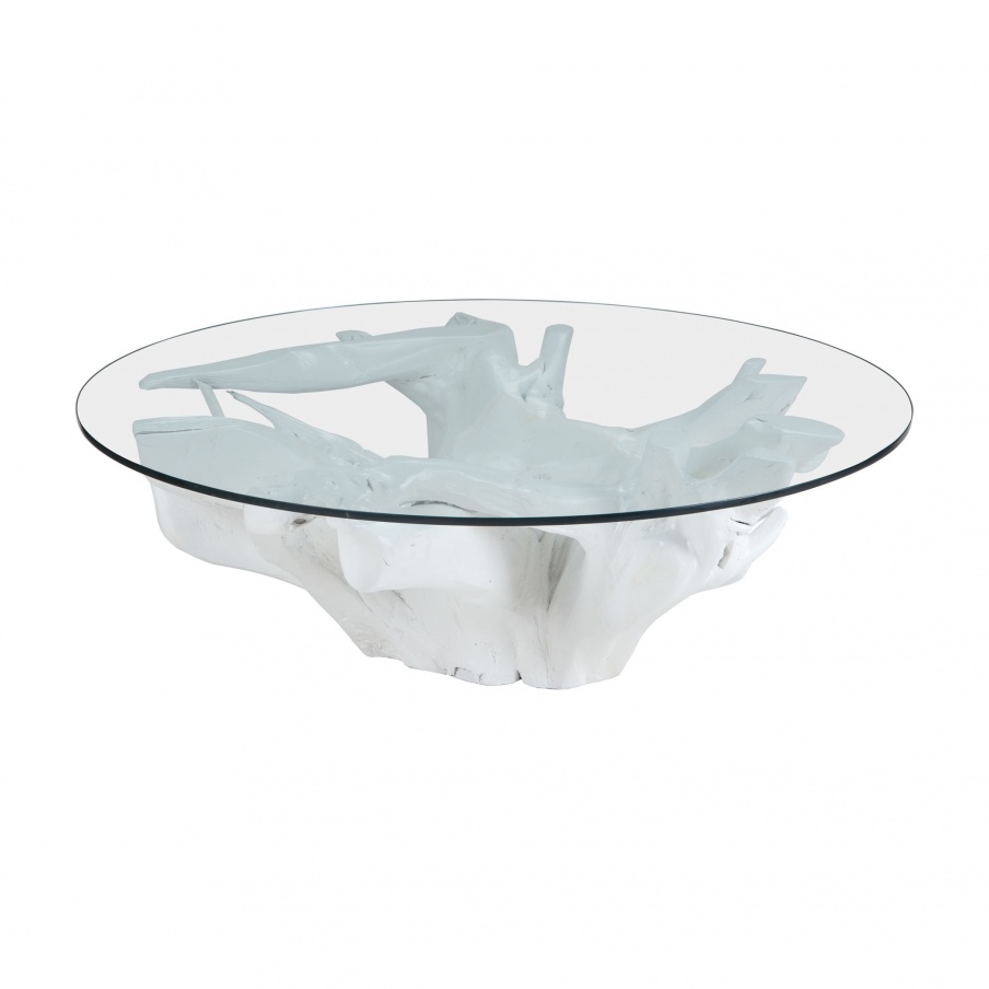 Schreibtisch White Teakholz Wurzel Coffee Table Dimond Home