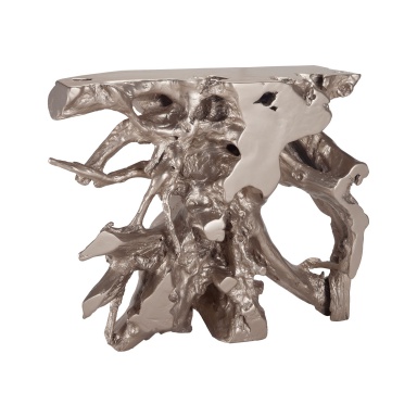 Konsole Champagne Teakholz Slice Console