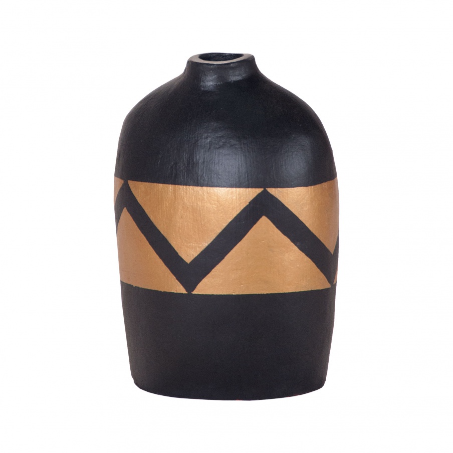 Vase Golden Wave Hand Painted Vase Dimond Home