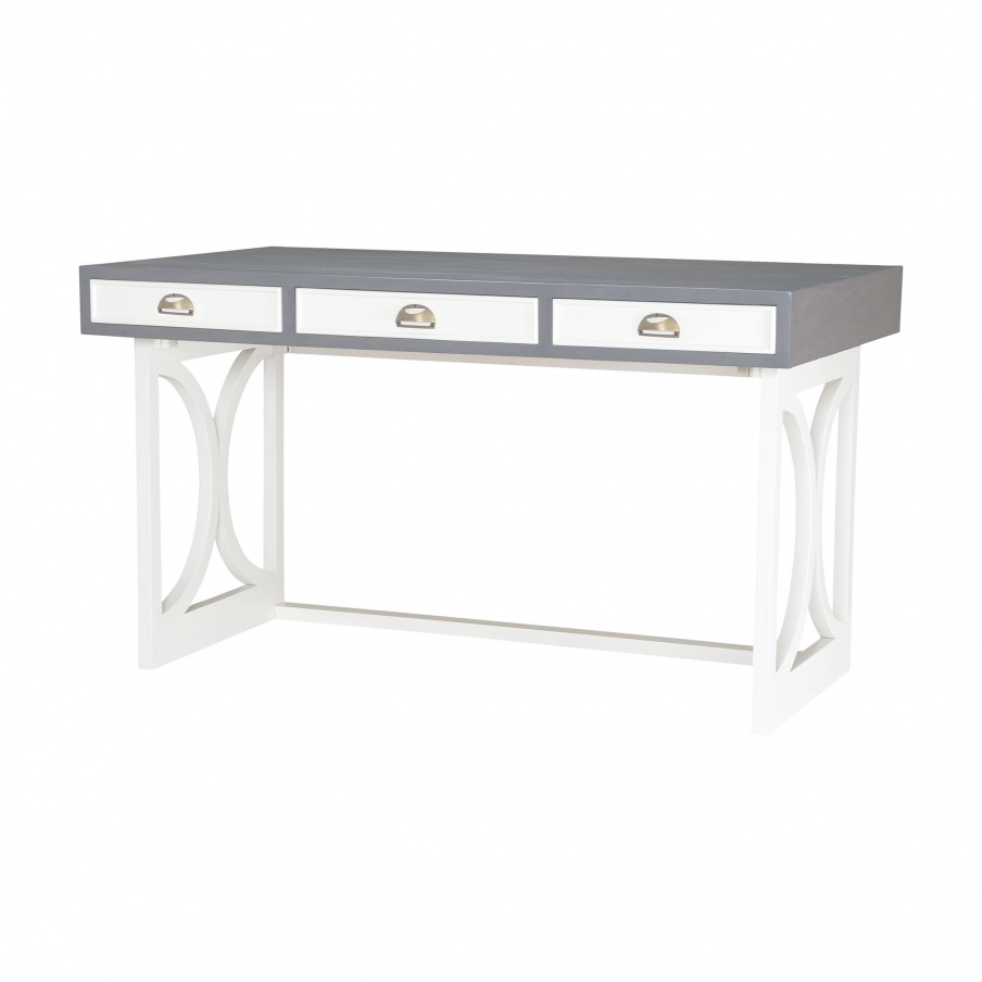 Schreibtisch Whitney Writing Desk In Antique Smoke With Grain De Bois Cappucino Foam Dimond Home
