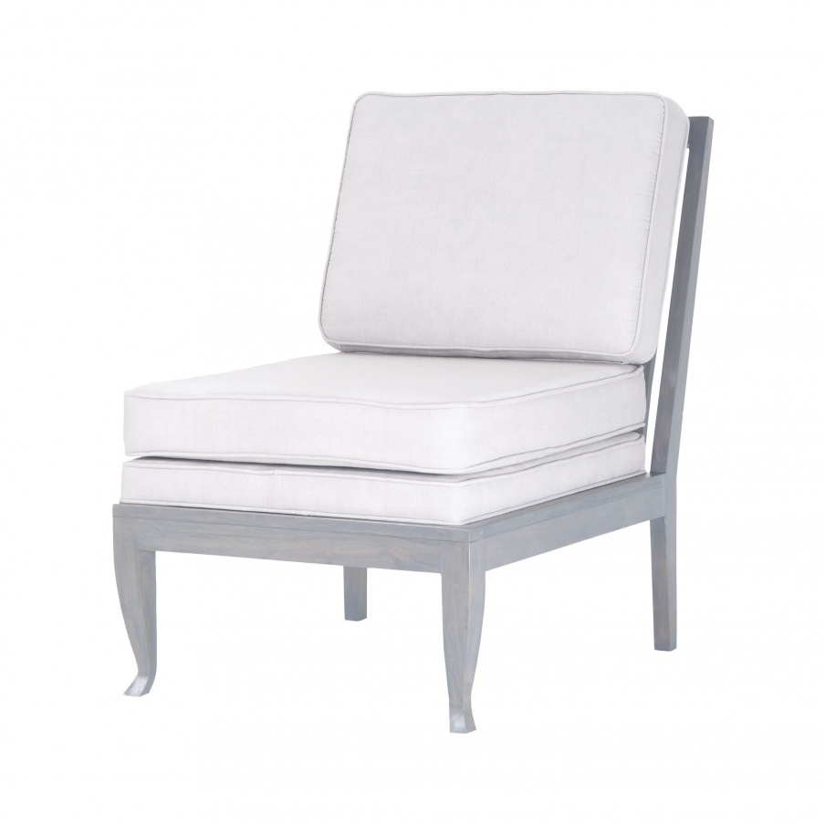 Sessel Janice Chair In Antique Smoke Morning Mist With Linen Upholstery Dimond Home