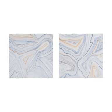 Bild Pastels Agate Wall Art Handpainted
