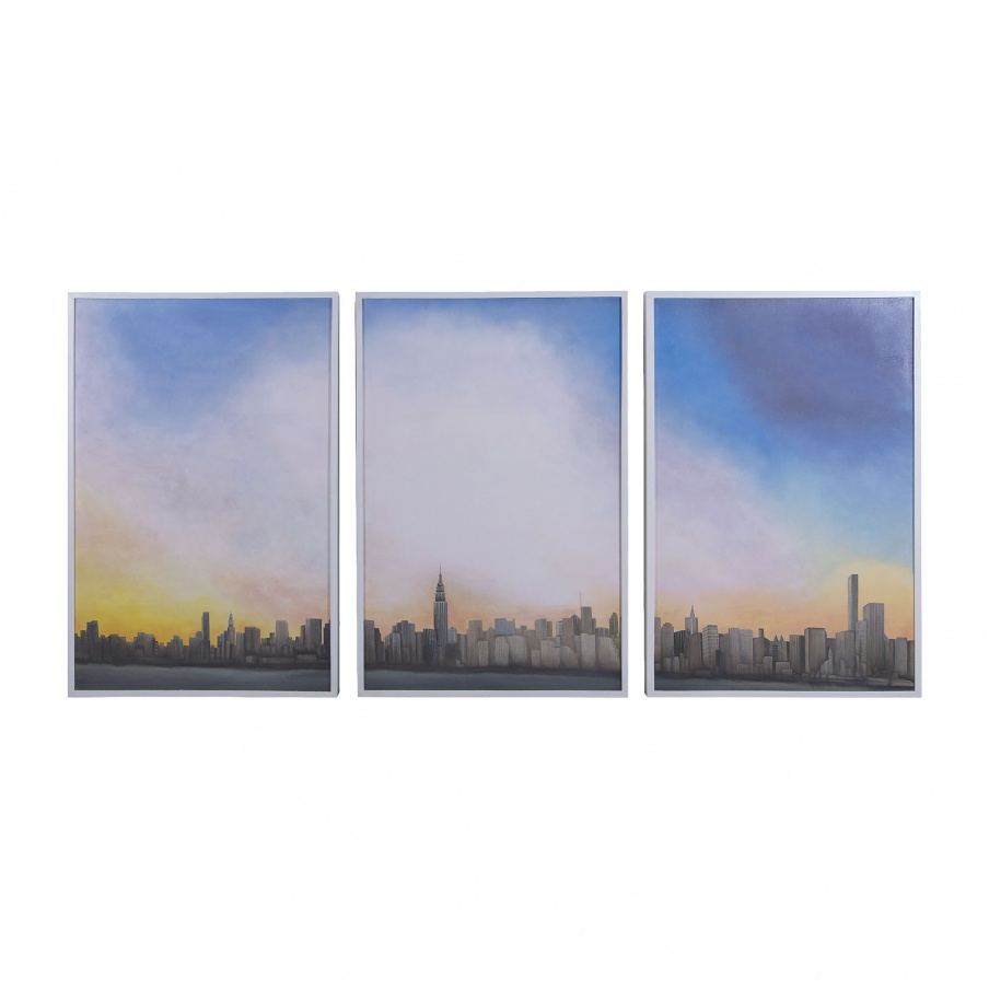 Wand-Dekor Manhattan Sky Tryptich Dimond Home