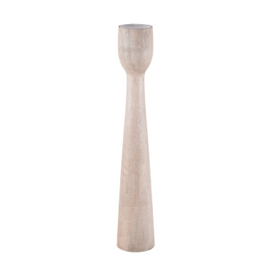 Kerzenhalter Figural Carved Albasia Wood Candle Stick