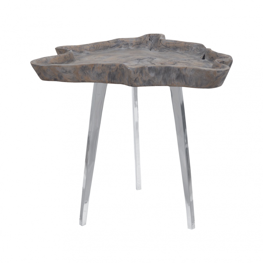 Tisch Jambi Accent Table In Grey Aged Wash Dimond Home