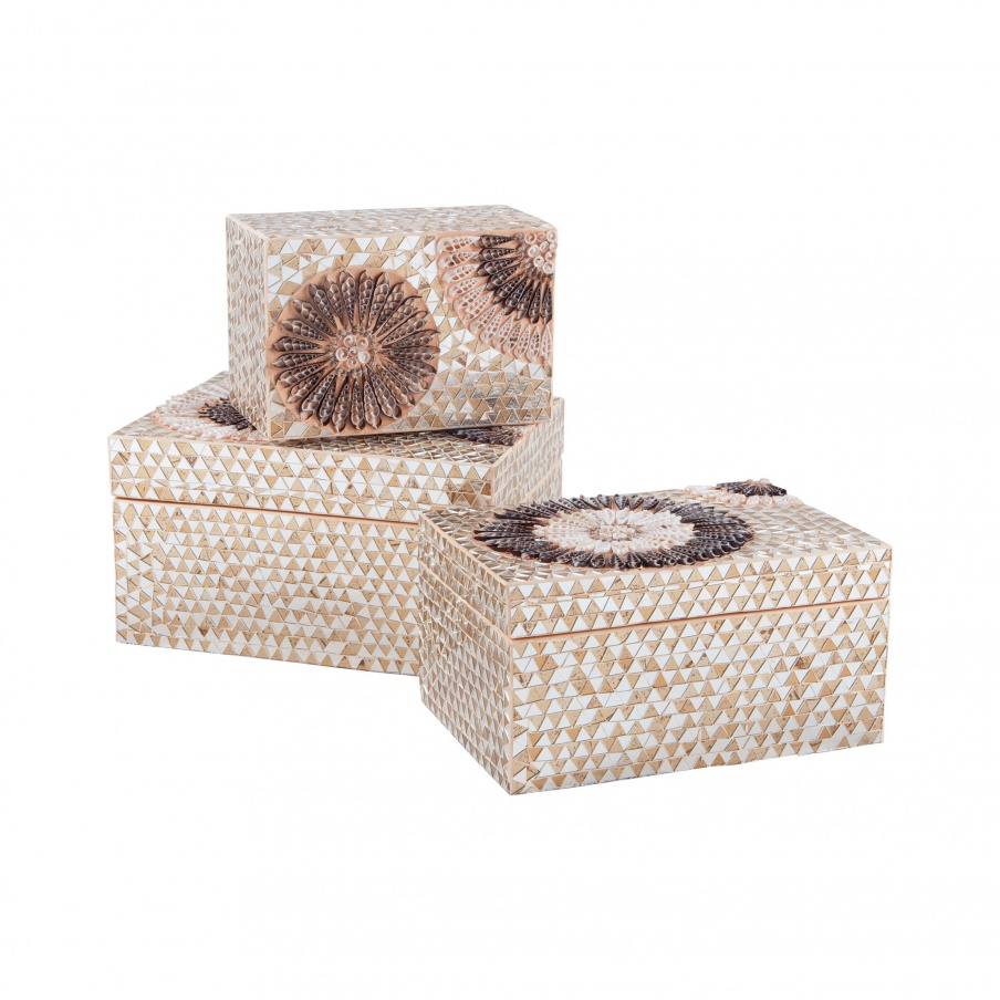 Aufbewahrungsbox Medium Capiz Shell Urchin Box Dimond Home