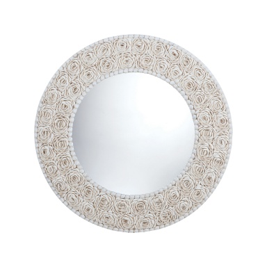 Wandhalter Floral Pattern Clam Shell Framed Mirror