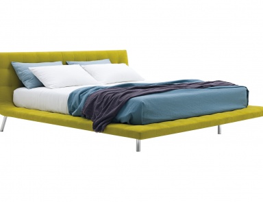 Doppelbett mit weichen Basis und Kopfteil, Onda - Poliform
