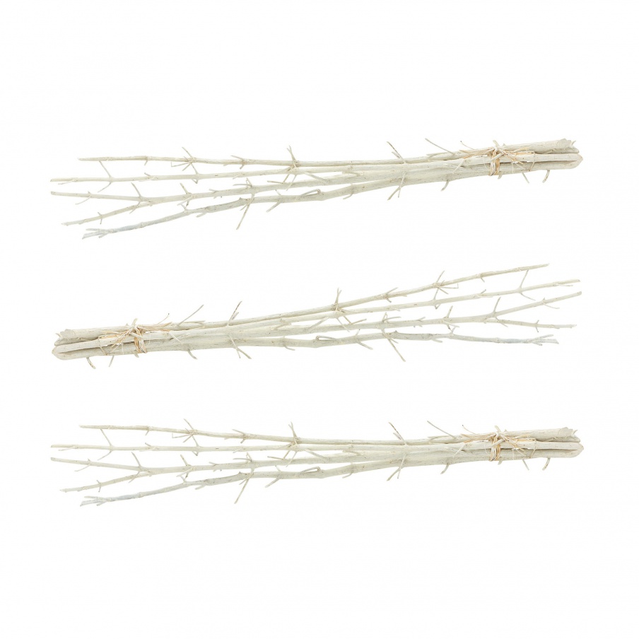 Zubehör White Mulberry Stick Bunch - Set Of 3 Dimond Home
