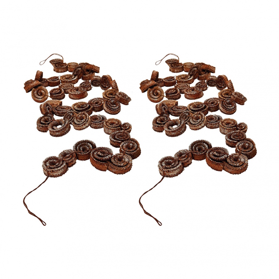 Zubehör White Palm Brush Rule Garland - Set Of 2 Dimond Home