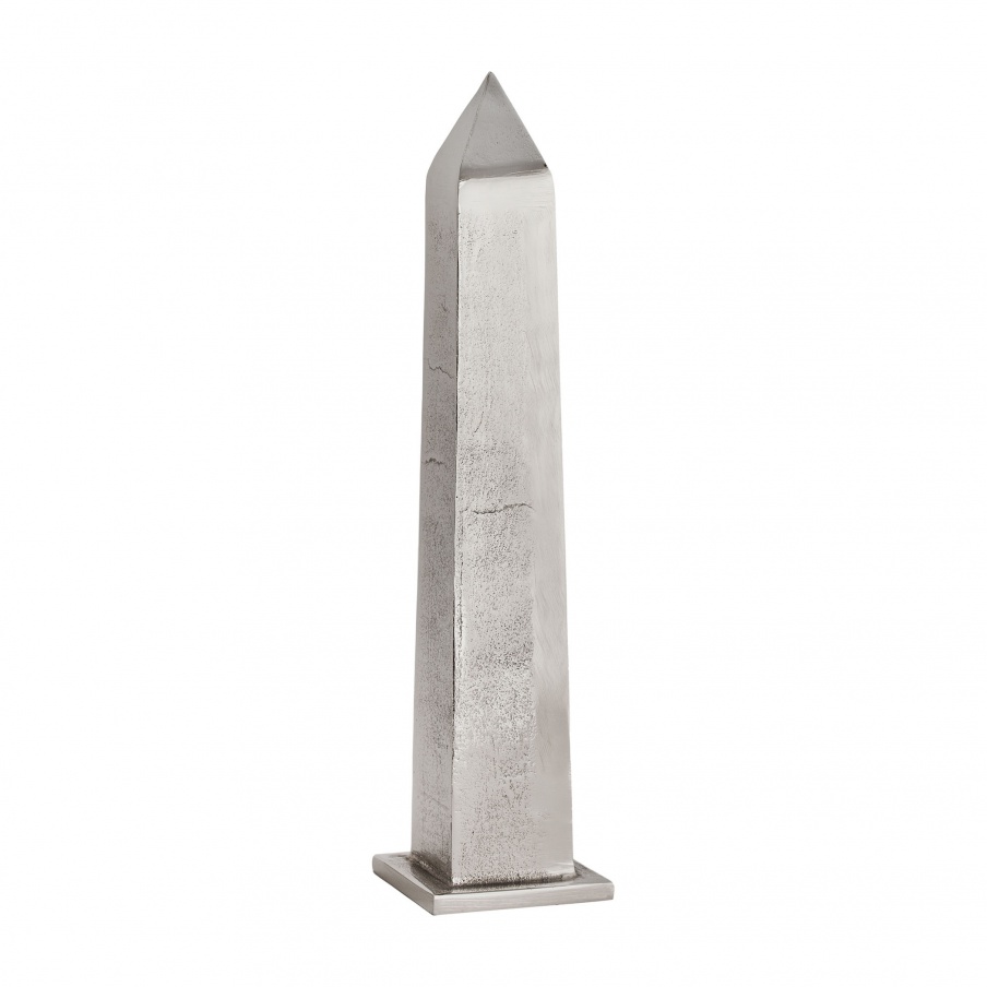 Zubehör Small Nickel Plated Table Top Obelisk Dimond Home