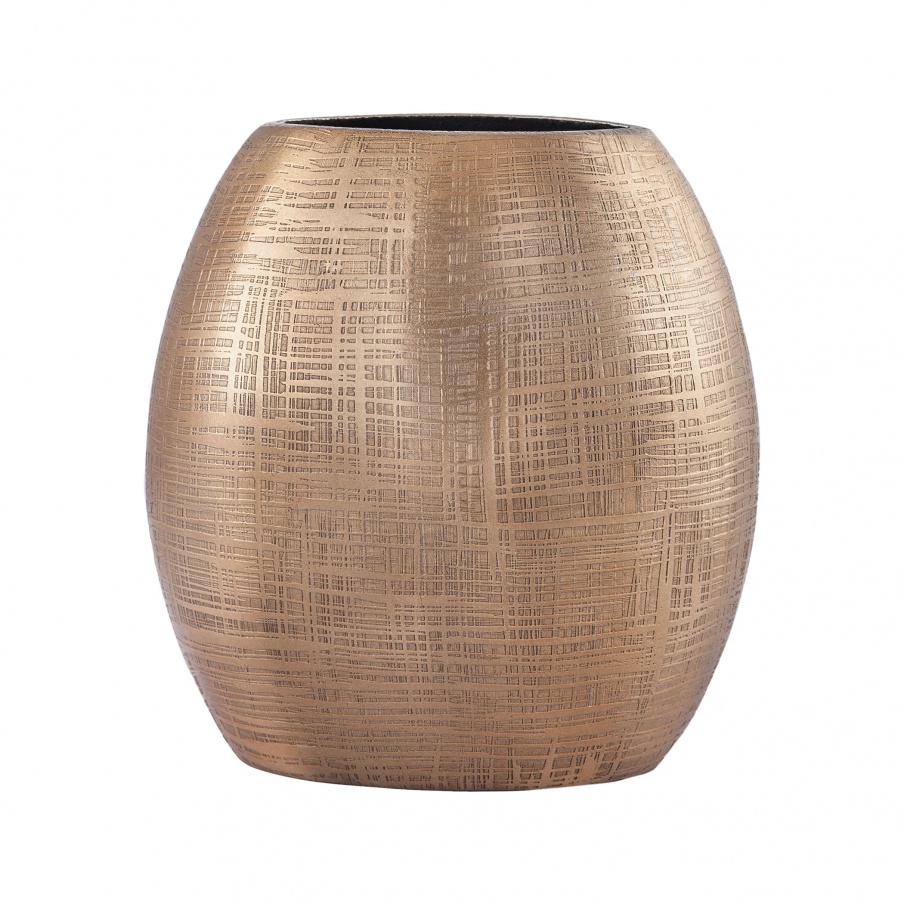 Vase Kolkata 7-Inch Vase In Gold Dimond Home
