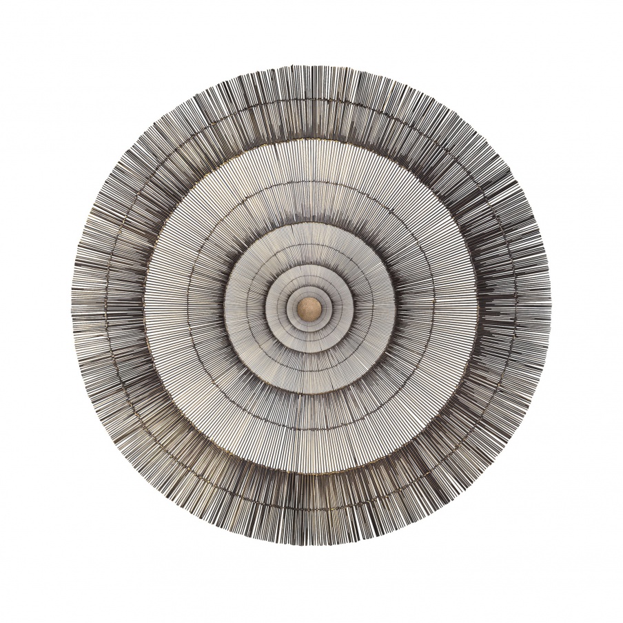 Wand-Dekor-Warm Bronze Wall Spray Disc Dimond Home