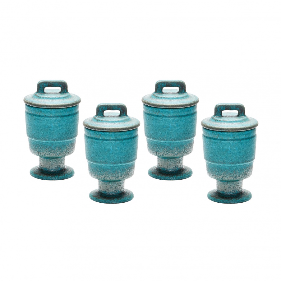 Kerzenhalter Metallic Patina Filled Votive - Set Of 4 Dimond Home