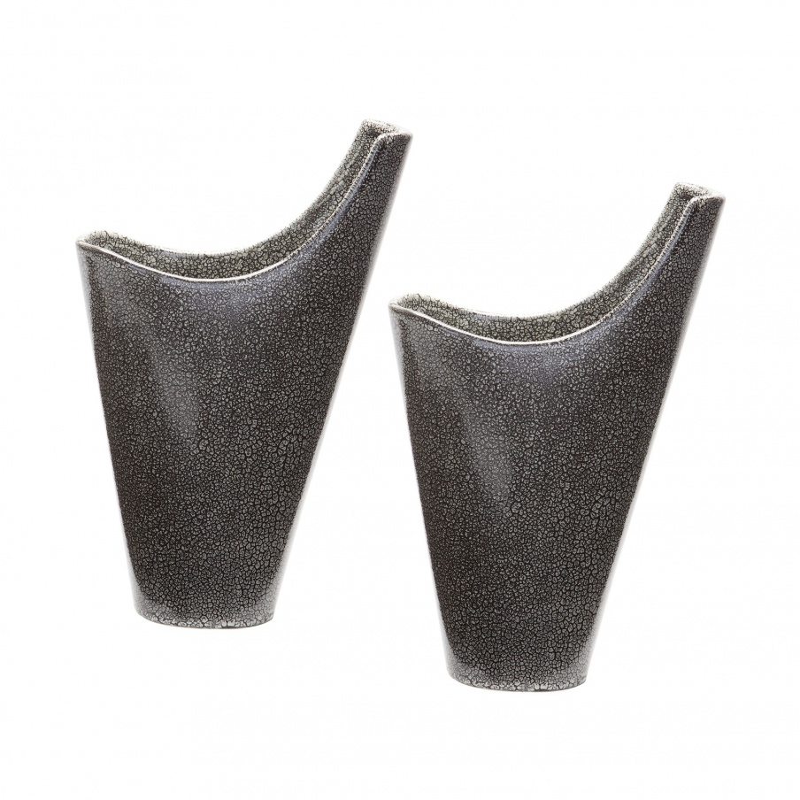 Vase Filled Reaction Vases In Grey -Set Of 2 Dimond Home