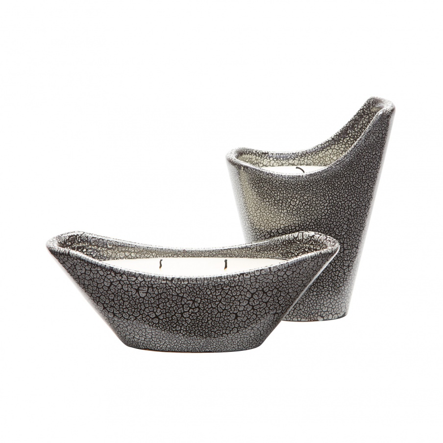 Kerzenhalter Filled Reaction Candleholders In Grey - Set Of 2 Dimond Home