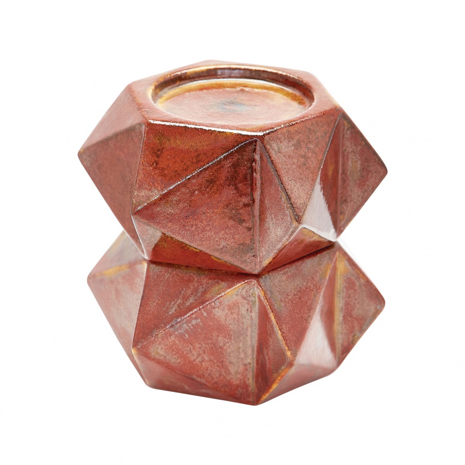 Kerzenhalter Large Ceramic Star Candle Holders - Russet. Set Of 2 Dimond Home