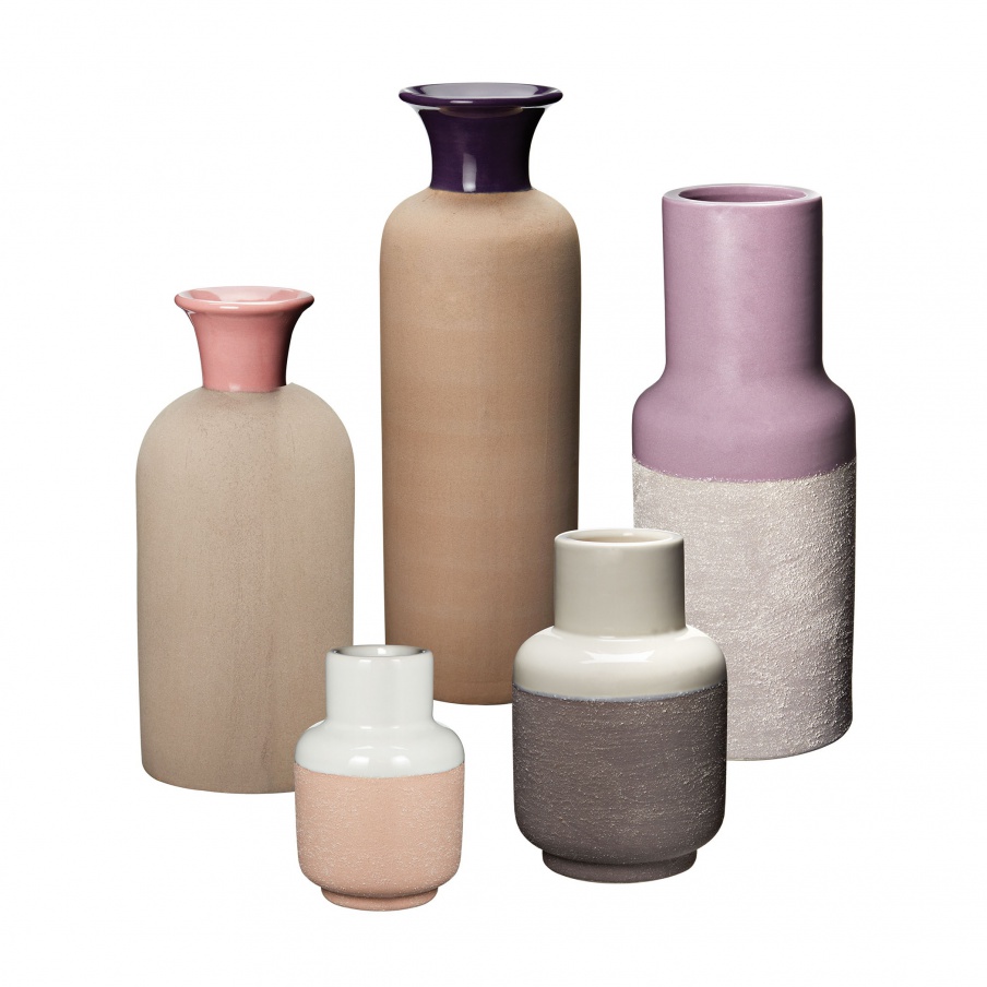 Vase Set of 5 Hakura Sand Vases Dimond Home