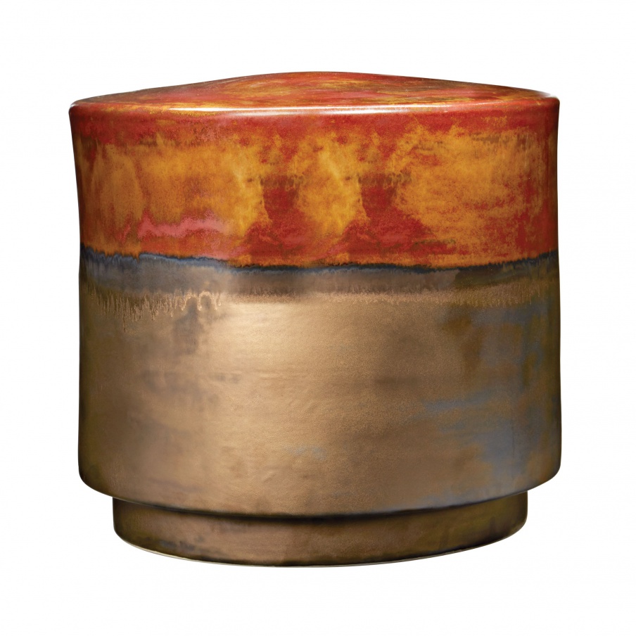 Hocker Short Coffee & Burnt Gold Garden Stool Dimond Home