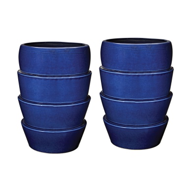 Vase Denim Short Crackle PSD Vessel