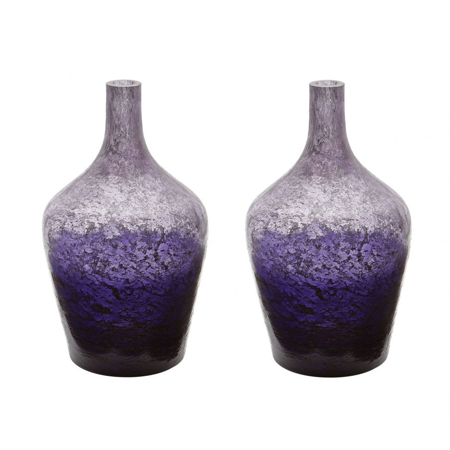 Vase Plum Ombre Bottle - Set Of 2 Dimond Home