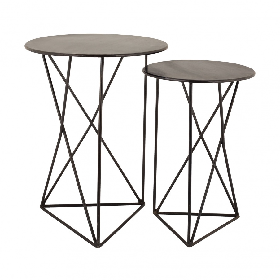 Tisch Geometric Metal Accent Tables Dimond Home
