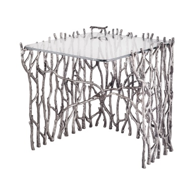 Tisch Small Silvered Sticks Side Table