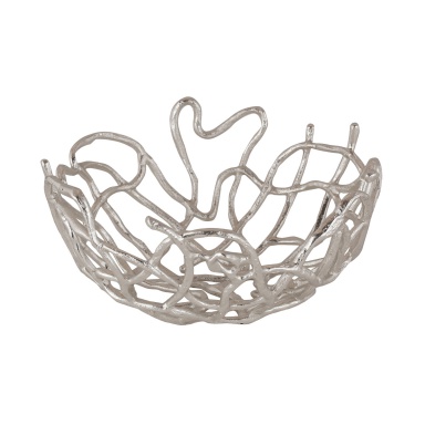 Vase für Kleinigkeiten Silver Free Form Bowl
