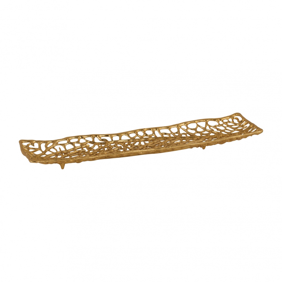Behälter Leaf Veins Mittelstück Platter Dimond Home