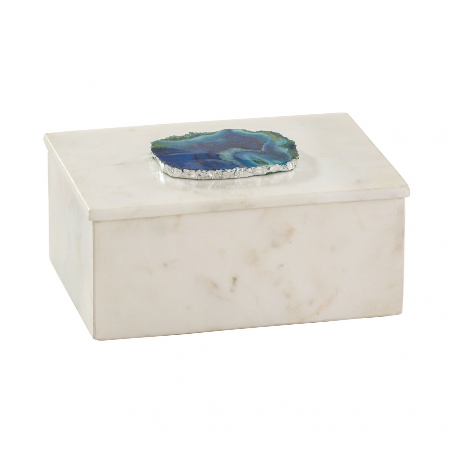 Aufbewahrungsbox Marble and Blue Agate Box Dimond Home