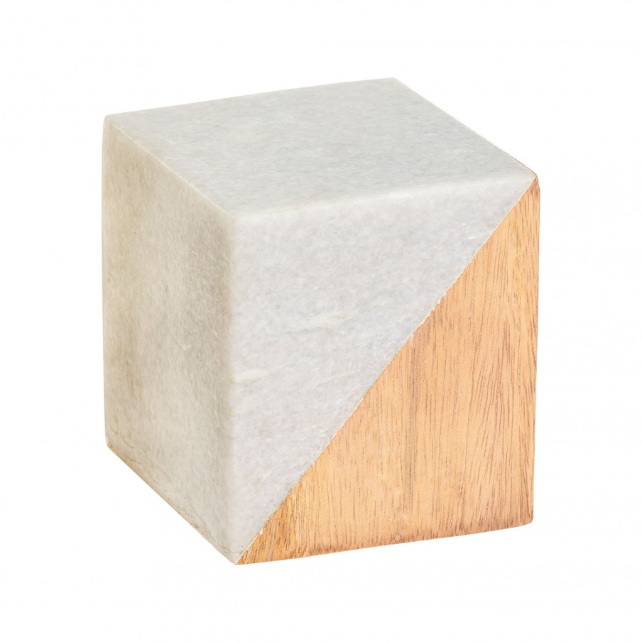 Zubehör Small Marble and Split Wood Cube Dimond Home