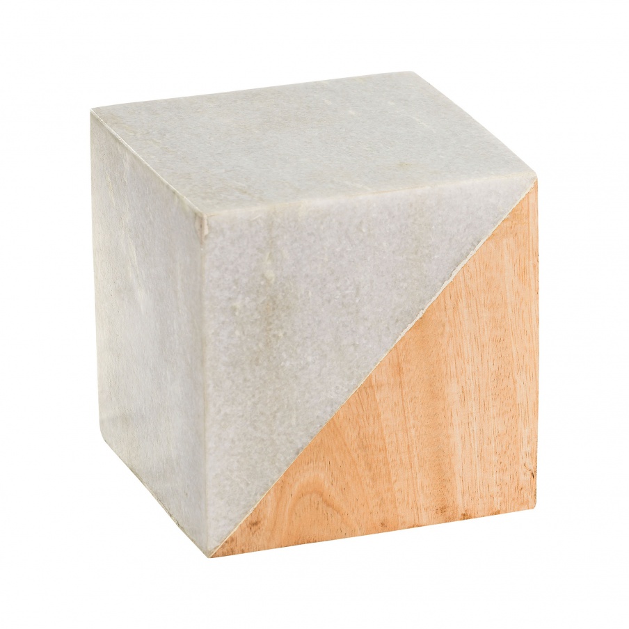 Zubehör Large Marble and Split Wood Cube Dimond Home