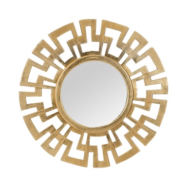 Wandhalter Cast Greek Key Mirror