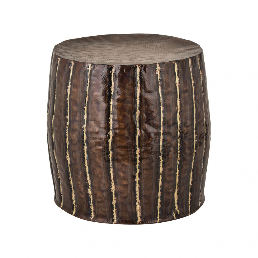 Hocker Copper Stool With Welded Fluteds Dimond Home