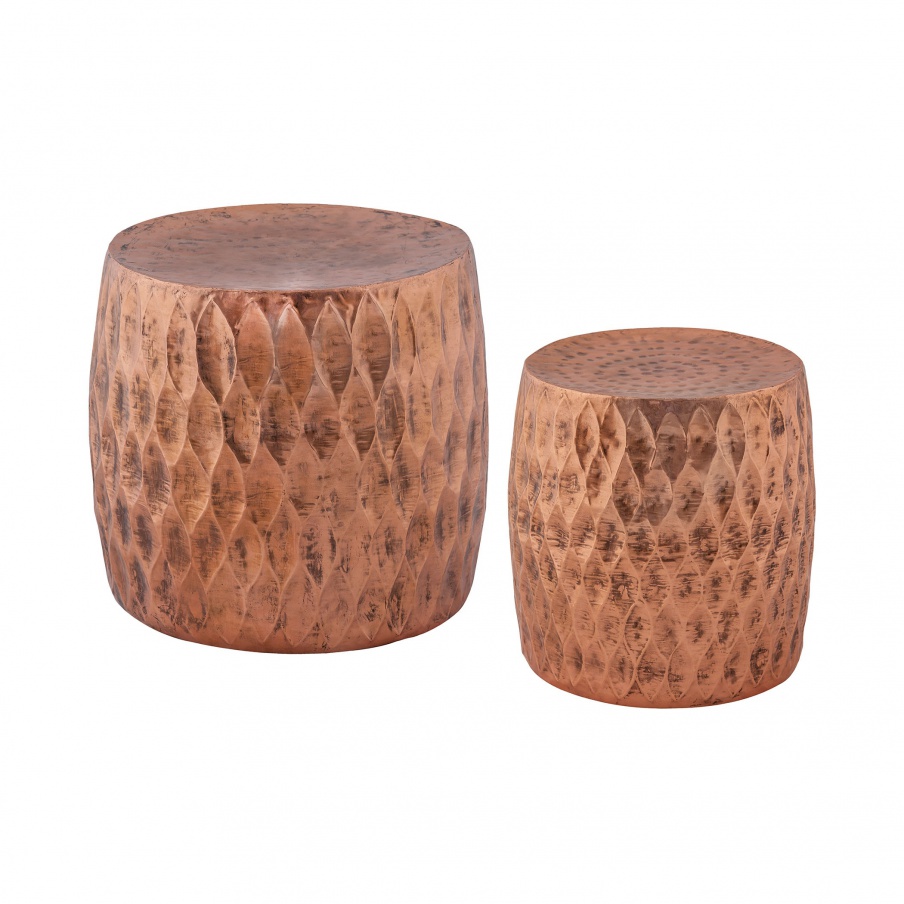 Hocker Djembe 2-Piece Iron Stool Set Dimond Home
