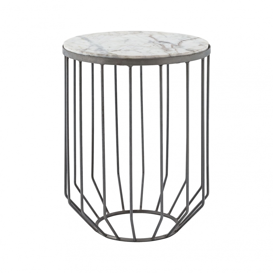 Tisch Helm Accent Table In Zinc Dimond Home