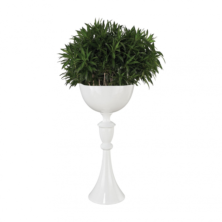 Vase Jaya Massive Chalace In Gloss White Dimond Home