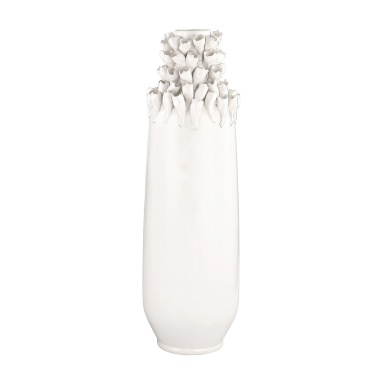 Vase Textured Top Tall Ceramic Vase